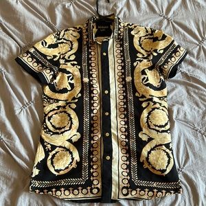 Versace pattern button up shirt